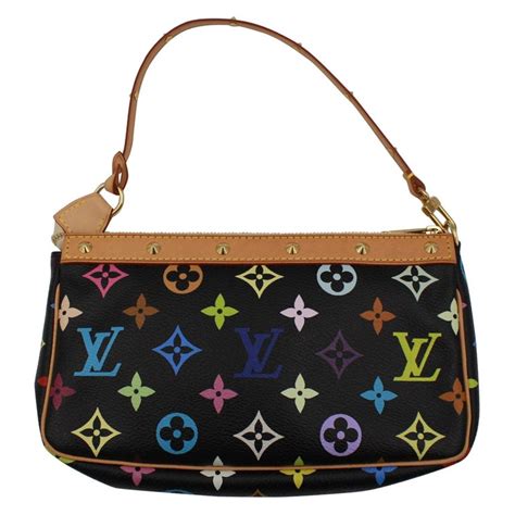 louis vuitton black with colored letters|authentic black louis vuitton handbags.